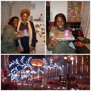 My sister and I exchange gifts