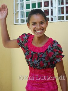 Young girl smiling