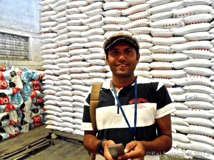 Shanti Paudel at the wholesalers. Able to communicate as the locals do in Kryol. A key factor to keeping the costs down