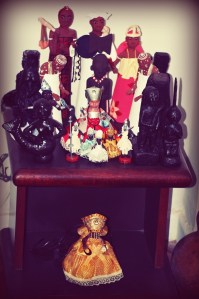 Orisha/Orixa statutes on display 